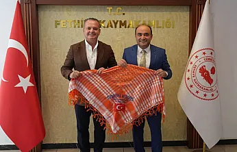 Başkan Akdenizli'den Fethiye Kaymakamı Akkaya'ya 'Seki Güreşleri' daveti