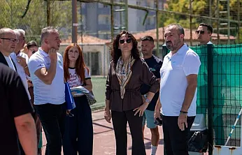 Başkan Köksal Aras, Ali Fuat Özge Spor Tesislerinde incelemelerde bulundu