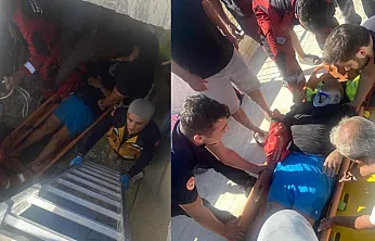 Bodrum'da 5 metre derinliğindeki havuz makine dairesine düşen kişi yaralandı