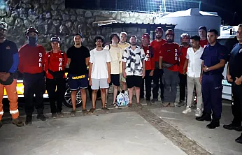 Bodrum'da dağlık alanda mahsur kalan 5 kişi kurtarıldı