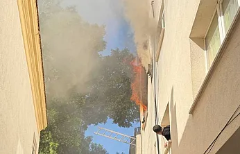 Bodrum'da evde çıkan yangın söndürüldü