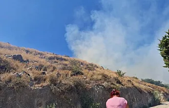 Bodrum'da makilik yangını