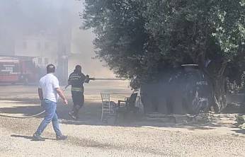 Bodrum'da personel lojmanında yangın