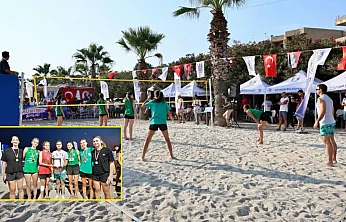 Bodrum'da plaj voleybolu heyecanı