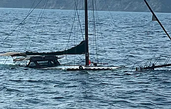 Fethiye açıklarında tekne battı