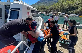 Fethiye Açıklarında Teknede Yaralanan Vatandaş Kurtarıldı