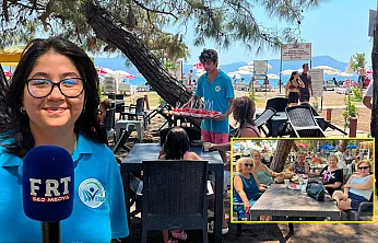 Fethiye Akmaz Halk Plajı'nda yaz sıcağına karşı serinleten ikram: Ücretsiz karpuz