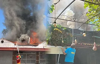 Fethiye Balık Pazarı'nda işletmenin bacasında yangın çıktı