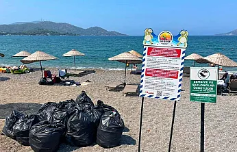 Fethiye Çalış Plajı'nda bir günde toplanan çöp duyarsızlığı gözler önüne serdi