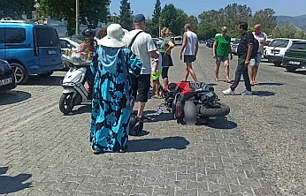 Fethiye Çalış'ta otomobil ile motosiklet çarpıştı: Rus sürücü yaralandı