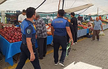 Fethiye Cuma Pazarı'nda terazi denetimi yapıldı