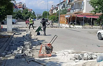 Fethiye'de fiber altyapı sonrası yol onarımı başlatıldı