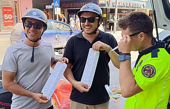 Fethiye'de 'Jokey Kaskı' denetimi: 2 sürücüye 2 bin 500'er lira ceza