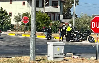 Fethiye'de Karaçulha Hal Kavşağı'nda motosiklet denetimi