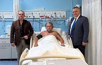Fethiye'de Kaymakam Akkaya ve Başkan Çıralı'dan Seda Köktener'e geçmiş olsun ziyareti