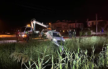 Fethiye'de Kontrolden Çıkan Araç Kanala Uçtu