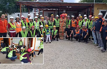 Fethiye'de MAG gönüllüleri enkazdan yaralı kurtarma eğitimi aldı