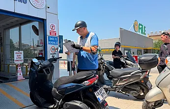 Fethiye'de muayene zamanı gelen motosikletler TÜVTÜRK yolunda
