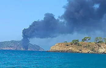Fethiye'de tekne yangını