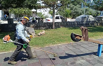 Fethiye'de Tuzla Mahallesi Akay Parkı'nda yenileme çalışmaları sürüyor
