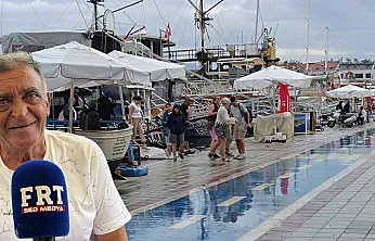 Fethiye'de yağışlı hava tekne seferlerini etkiledi