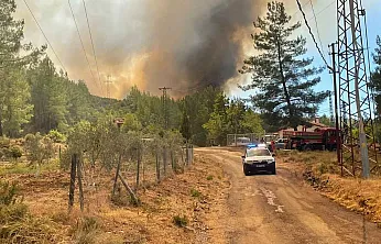 Fethiye'de yangın rüzgarın etkisiyle büyüyor: Alevler yerleşim yerlerine yaklaşıyor