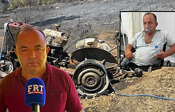 Fethiye'de Yangına Müdahale Ederken Alevlerin Arasında Kaldı: Traktörü Yandı