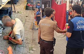 Fethiye'de zabıta denetimi: Dilencilik yapan 2 kişiye müdahale