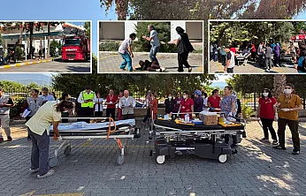 Fethiye Devlet Hastanesi'nde deprem tatbikatı: Otoparka sahra hastanesi kuruldu