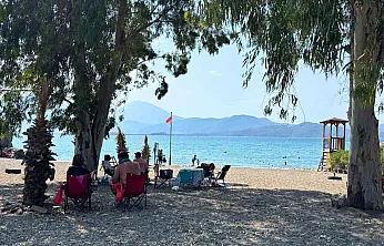 Fethiye Karataş Halk Plajı'nda gün erken başlıyor