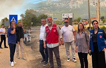 Fethiye Kaymakamı Akkaya ve Muğla Milletvekilleri yangın bölgesine geldi