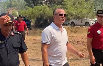 Fethiye Kaymakamı Fatih Akkaya yeniden yangın bölgesinde
