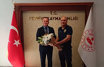 Fethiye'nin Yeni Emniyet Müdürü Yüceur'dan Kaymakam Akkaya'ya ziyaret