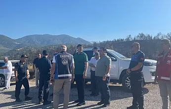 Fethiye protokolü yangın bölgesinde koordinasyonu yerinde takip ediyor