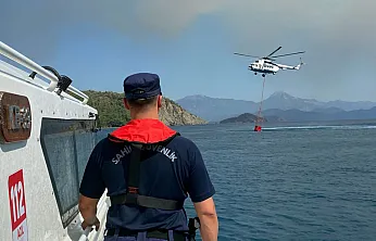 Fethiye sahil Güvenlik su alma noktalarında güvenliği sağlıyor