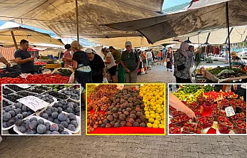Fethiye Üretici Pazarı'nda yaz meyveleri, evlerde kış hazırlığı