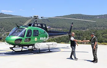 H125 Helikopterleri Muğla'da Yangınla Mücadelede Görevde