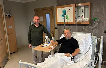 İş insanı Seyfettin Balcı'dan Seda Köktener'e geçmiş olsun ziyareti