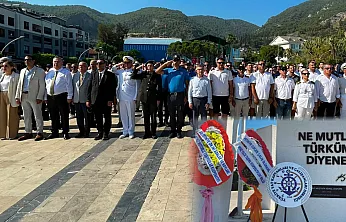 Kabotaj Bayramı'nın 100. Yılında Fethiye'de Çelenk Sunma Töreni