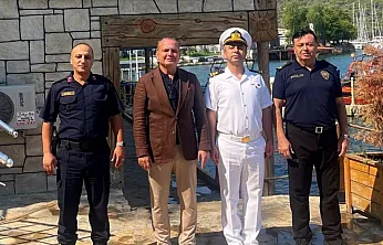 Kaymakam Akkaya'dan Fethiye Sahil Güvenlik Komutanı Çalık'a hayırlı olsun ziyareti