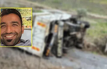 Kontrolden çıkan kamyon tali yola uçtu: 1 ölü, 1 yaralı