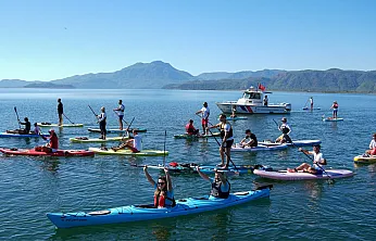 Köyceğiz'in doğal güzellikleri su sporları tutkunlarını ağırladı