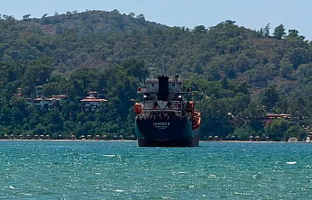LEADER S İsimli Yük Gemisi Fethiye Körfezi'nde Demirledi