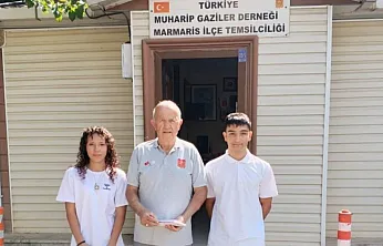 Marmaris'in öğrencilerinden gazileri duygulandıran mektuplar