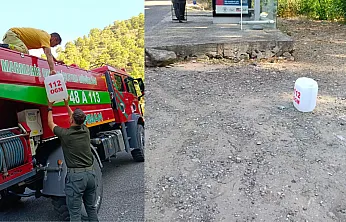 Marmaris'te kritik noktalara ilk müdahale için su bidonu