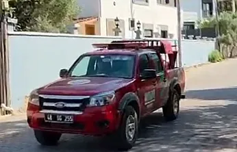 Marmaris'te orman ekiplerinden megafonlu yangın uyarısı