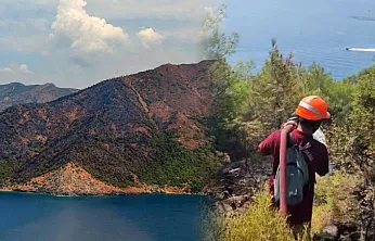 Marmaris'te yangın bölgesinde yeniden alevlenmelere karşı yoğun mesai