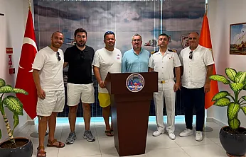 Mehmet Eskici, Fethiye Sahil Güvenlik Komutanı Gökhan Çalık'ı ziyaret etti
