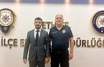 MHP Fethiye İlçe Başkanı Öztürkçü'den Emniyet Müdürü Yüceur'a hayırlı olsun ziyareti