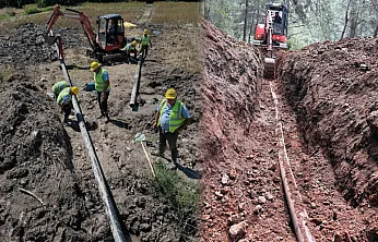 Milas Dörttepe'de içme suyu terfi hattı yenilendi